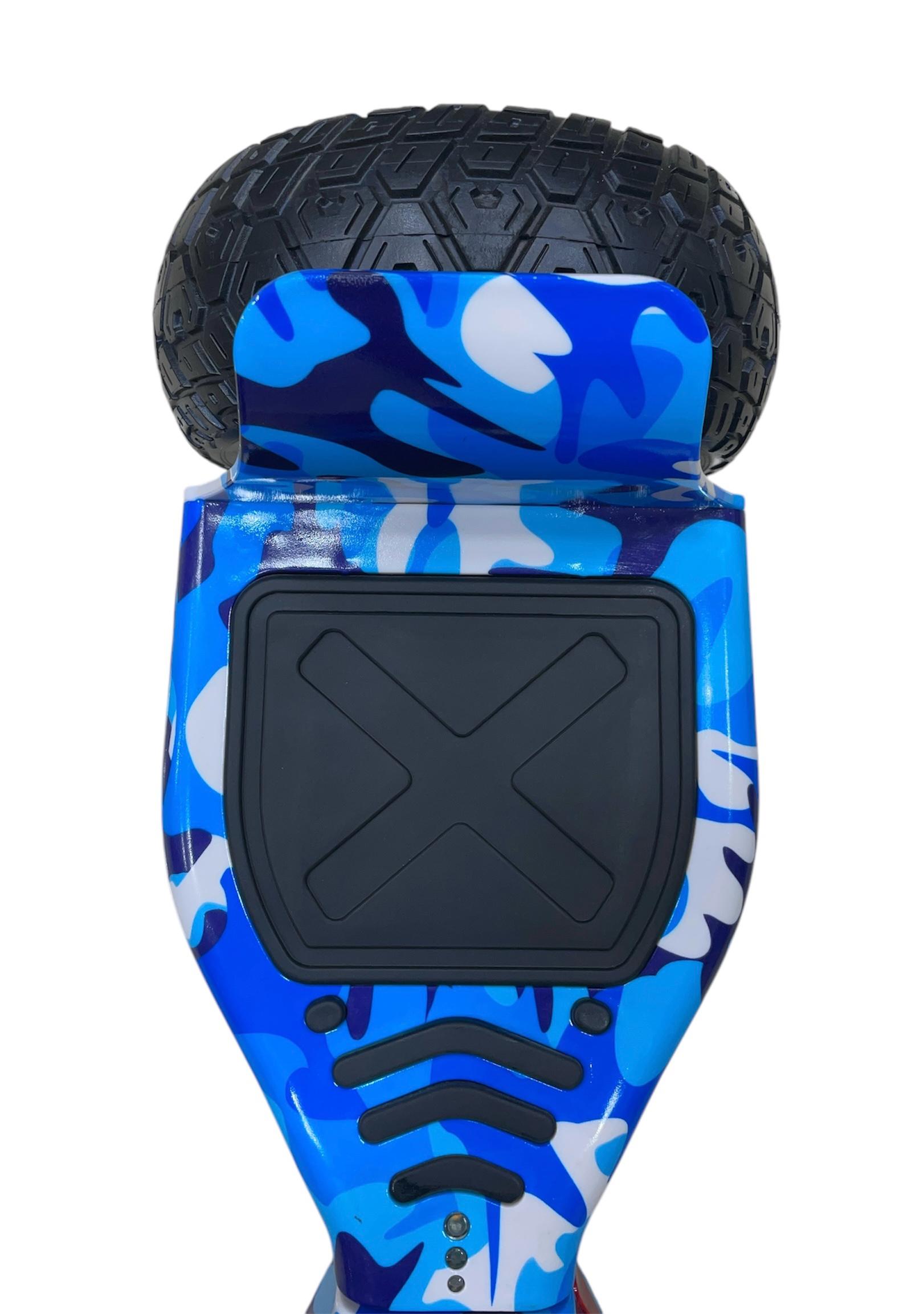 Blue camouflage hoverboard for off road for adults Sam's Toy World Ahmedabad, top view for outdoor adventure