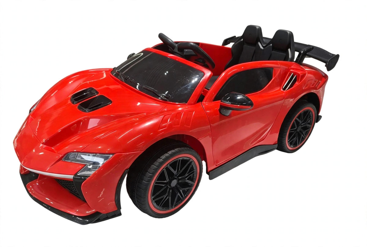 Kids Ferrari Rechargeable Electric Ride on kids car by Sam's Toy World Ahmedabad in red for ages 3 and up