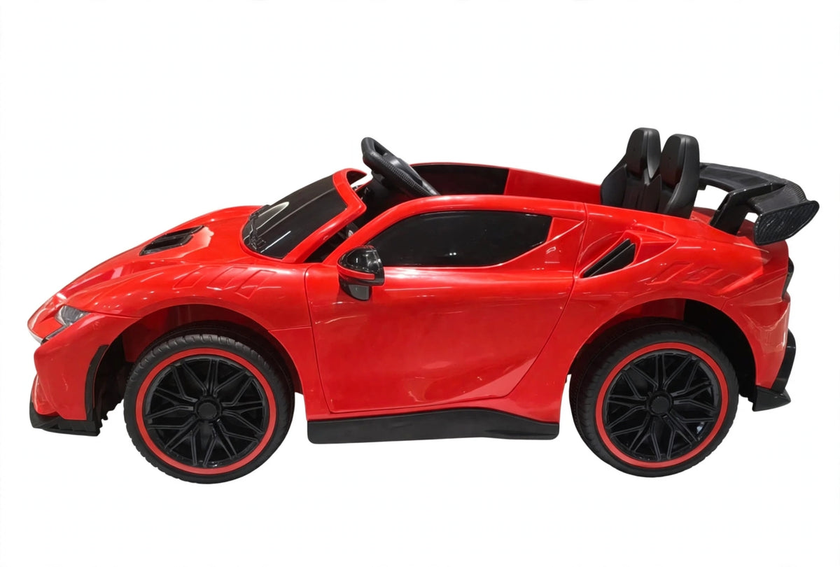 Kids Ferrari Rechargeable Electric Ride on kids car by Sam's Toy World Ahmedabad in red for ages 3 to 7