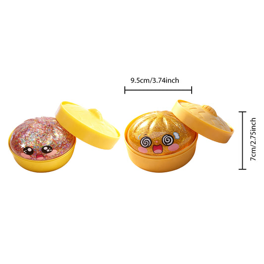 Colorful squeeze stress toy at Sam's Toy World Ahmedabad, featuring a shiny glittery design for anxiety relief