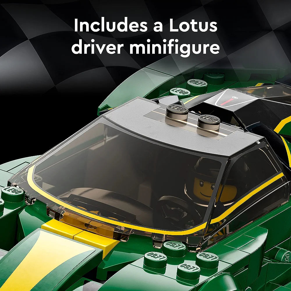 LEGO Speed Champions Lotus Evija 76907 Building Kit in Multicolor with driver minifigure, ideal for ages 7+, Sam's Toys