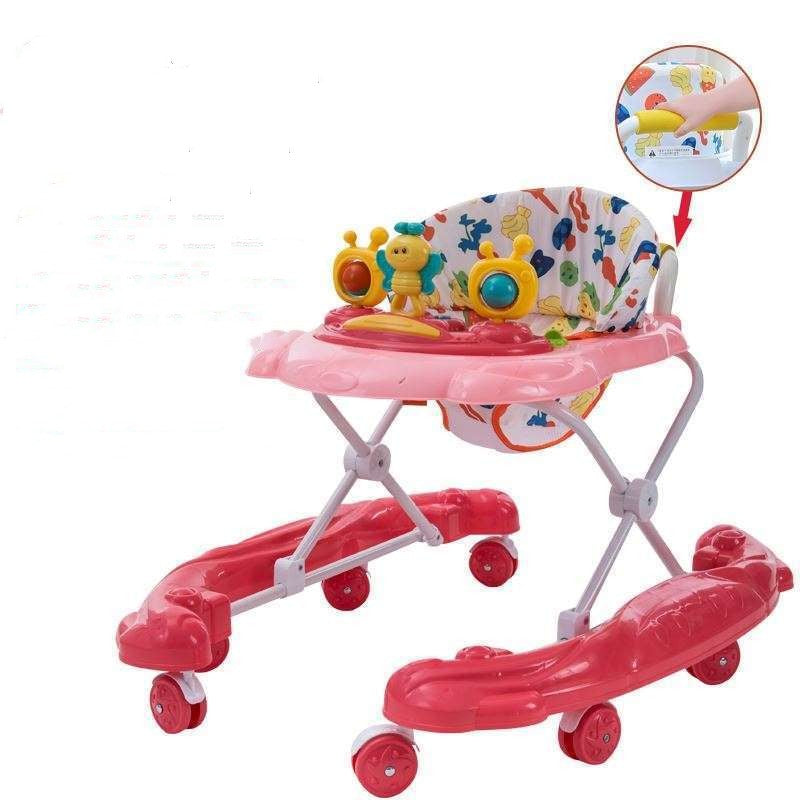 Baby Walker in Pink with Interactive Toys for Infants by Sam's Toy World Ahmedabad