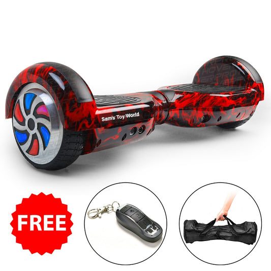 Red and black auto balance hoverboard with LED lights and carrying bag auto balance hoverboard Ahmedabad Gujarat India online
