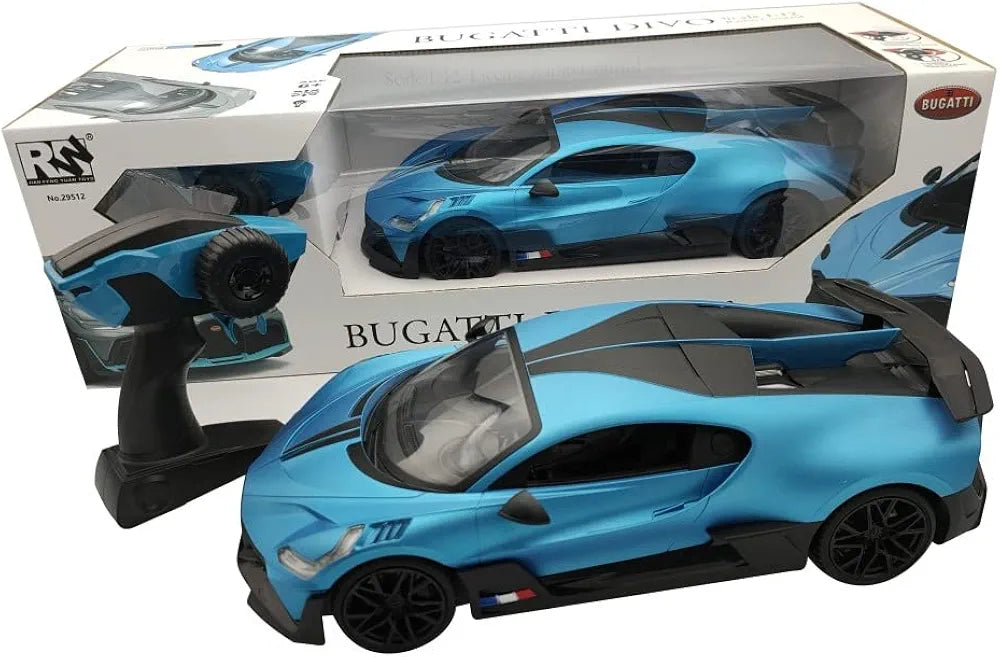 Bugatti Divo Scale Model RC Cars Remote Control Car in Blue with Steering Controller for ages 8 and up from Sam's Toy World