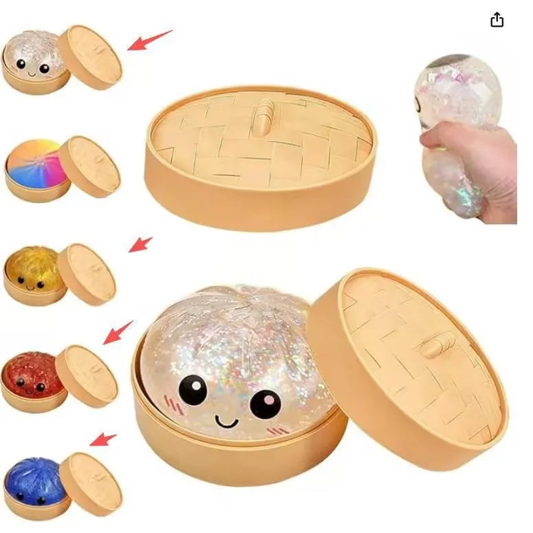 Sam's Toy World squishy toy Dumpling Bun Toy in various colors, suitable for kids ages 3 and up