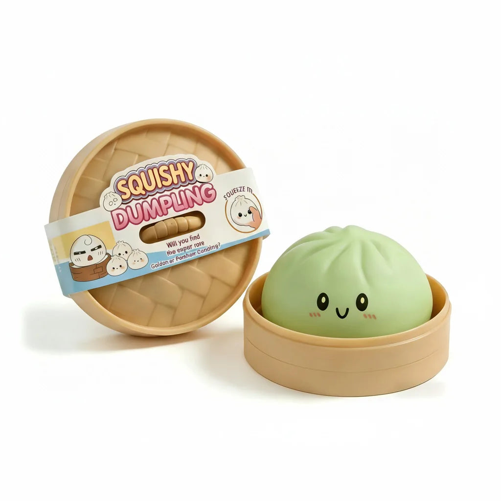 Squishy toy Dumpling Bun Toy in green for ages 3 and up from Sam's Toy World