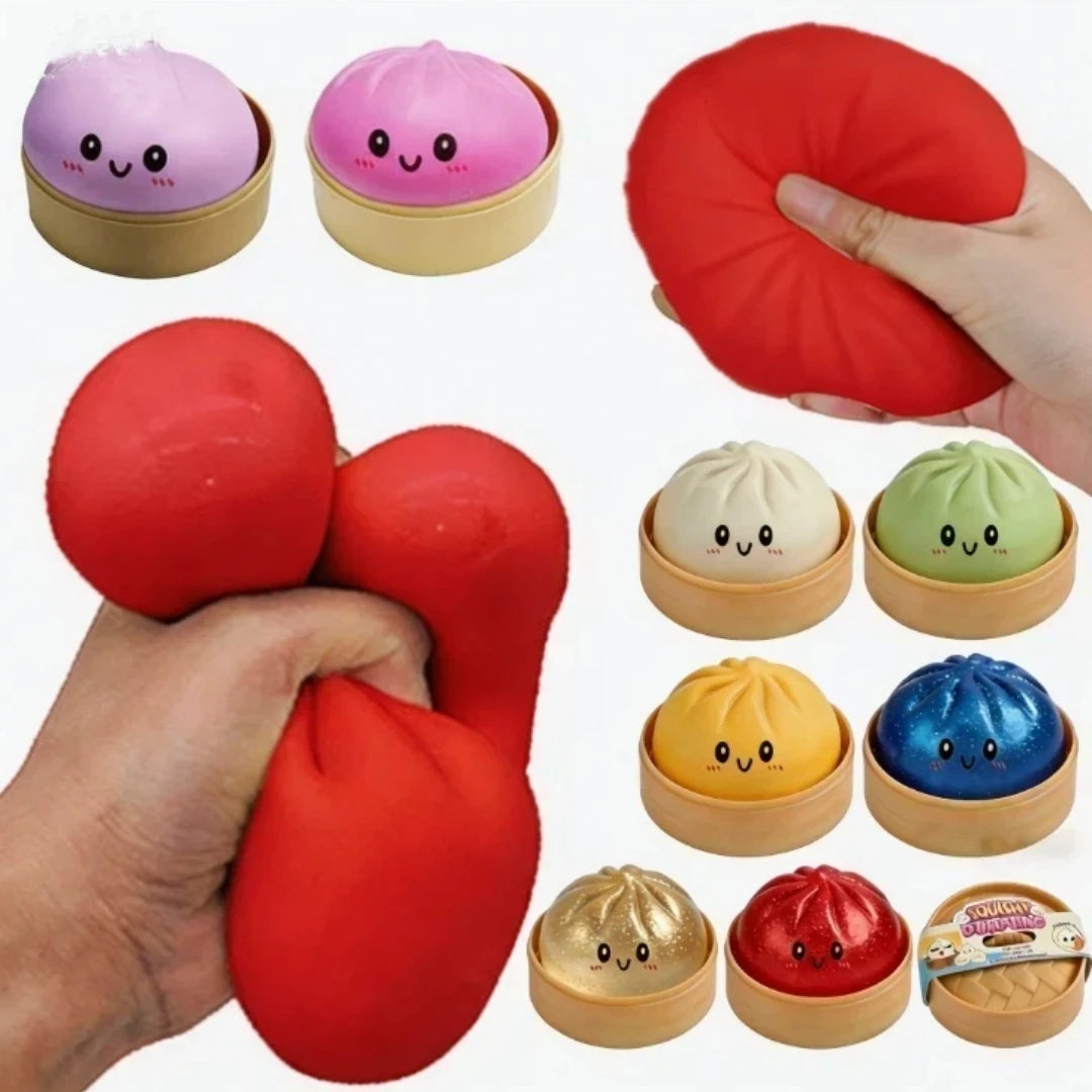 Colorful squishy toy Dumpling Bun Toy from Sam's Toy World for ages 3 and up, ideal for stress relief