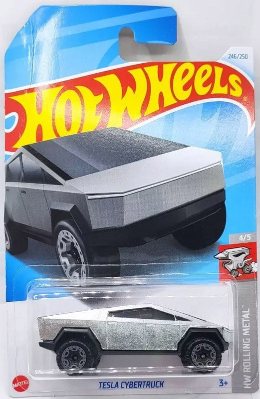 Tesla Cybertruck
2024 Hot Wheels Mainline HW Rolling Metal | Q Case | Sams Toy Ahmedabad