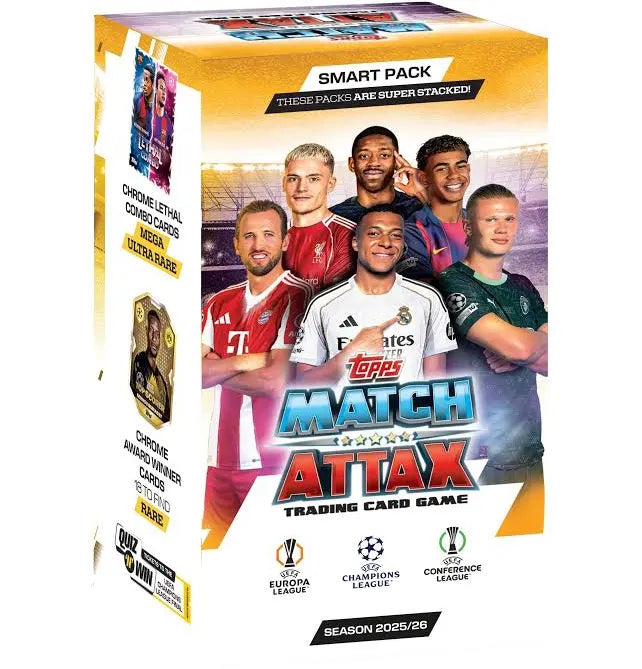 Topps Match Attax smart pack Ahmedabad 25-26 trading Card Ahmedabad, featuring player cards and game graphics
