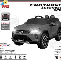 Black Toyota Fortune licensed ride-on car for kids Ahmedabad, front view, perfect for outdoor play