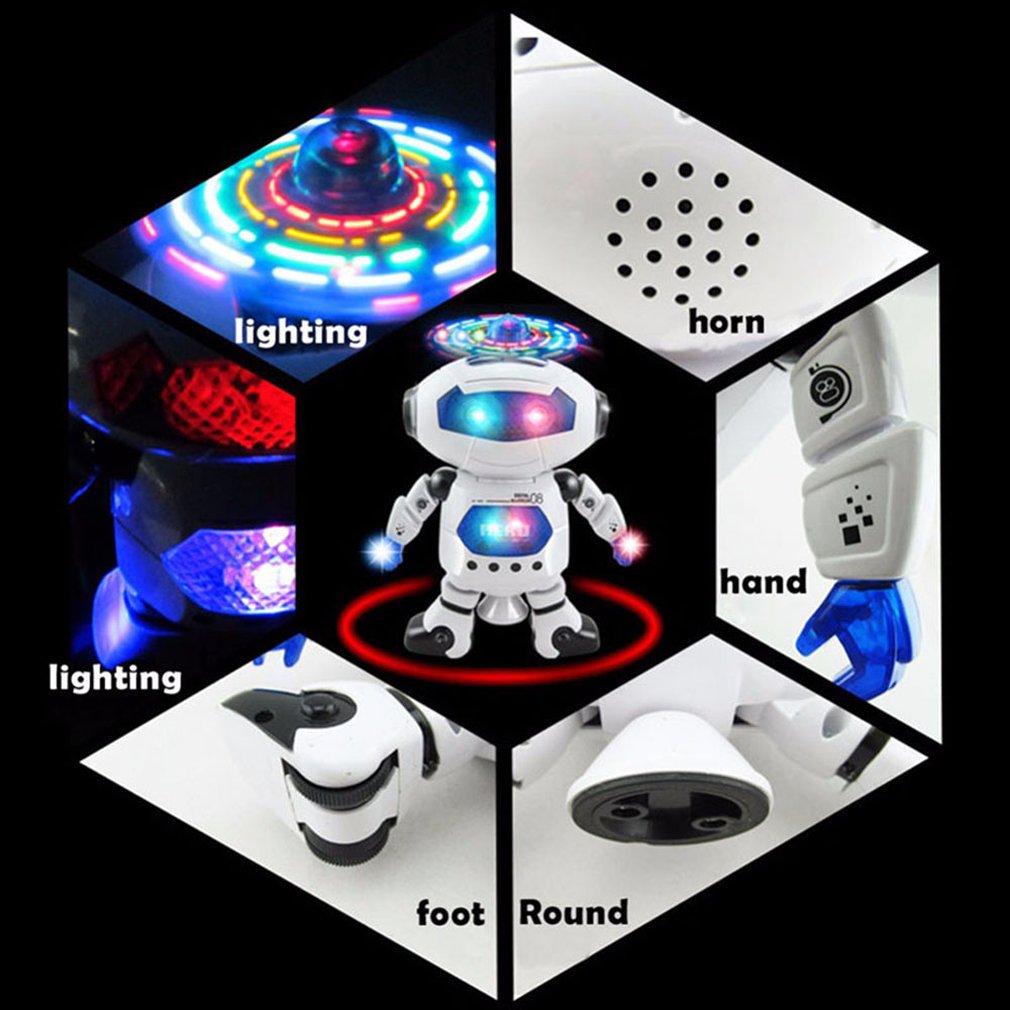 Buy white 360 Rotating Smart Space Dance Robot Electronic Walking Toys With Music Light For Kids Astronaut - sams toy world shops in Ahmedabad - call on 9664998614 - best kids stores in Gujarat - Near me - discounted prices