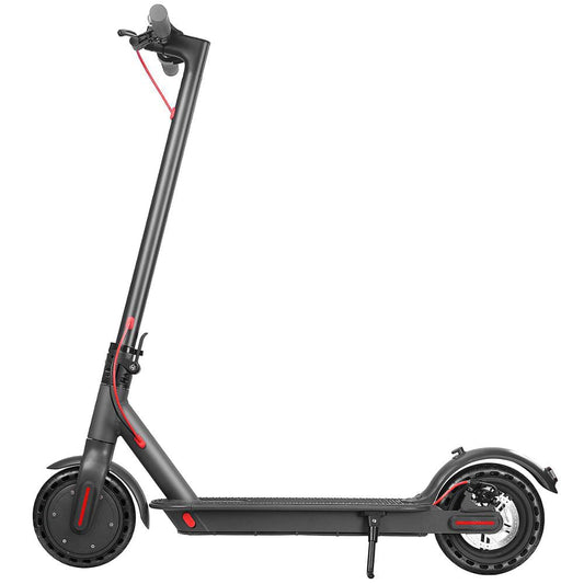Foldable electric scooter for kids and all ages Ahmedabad Gujarat with black frame and red accents