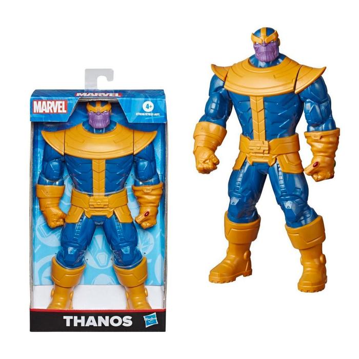 Marvel Thanos action figure original Hasbro blue and gold poseable 12 inch collectible with box