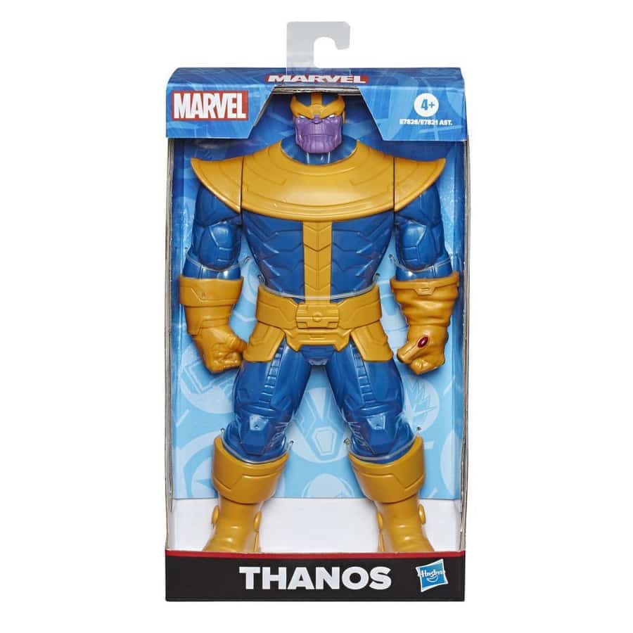Marvel Thanos action figure original Hasbro in blue and gold armor packaged toy for collectors